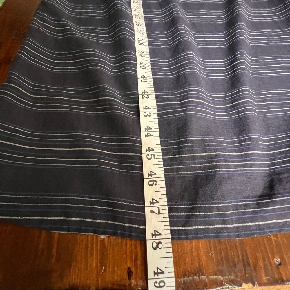 Theory Strapless Nautical Navy Stripe Maxi Dress Size 6 $230 Rare!! Side slit - Picture 10 of 12